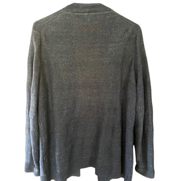 Talbots 100% Linen Long Blue Open Cardigan Sz XL - Picture 4 of 7